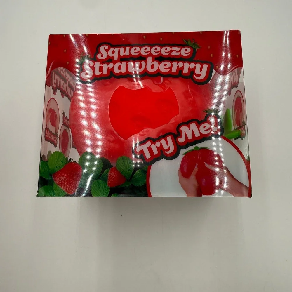 Sunny Days Jumbo Squeezy Strawberry Squishy Toy Sensory Fun AUTHENTIC